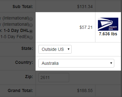 Shipping Daystar in Australia