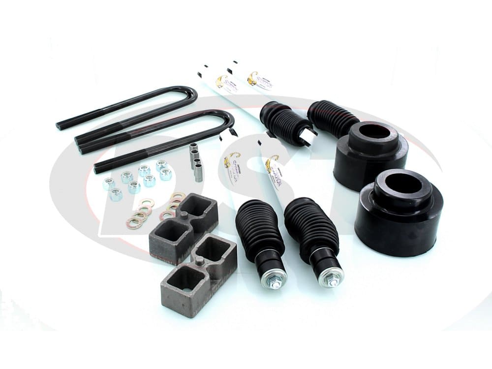 kf09051bk Suspension Lift Kit Combo - 2.5 Inch Front 2 Inch Rear with Shocks